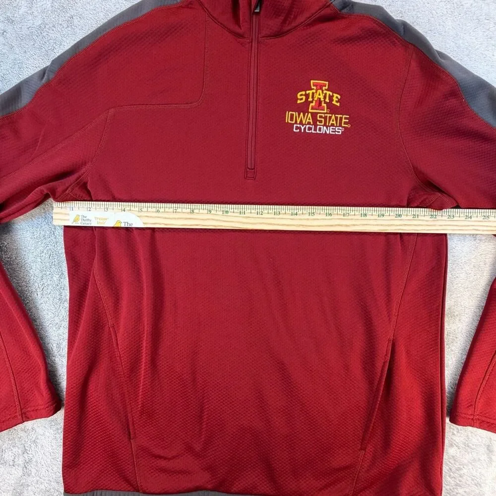 Under Armour Iowa State Cyclones Men’s XL Quarter Zip Fleece Pullover Red